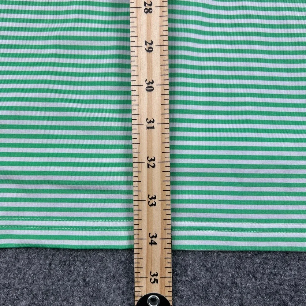 RLX Ralph Lauren Polo Shirt Mens‎ XL Green White Stripe Golf Wicking Comfort